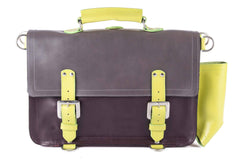 The Caledonian in Grey/Aubergine with Lime Accents