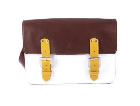 The Harmood in Brown/White with Mango Accents