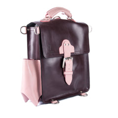 The Hawley in Aubergine with Baby Pink Accents