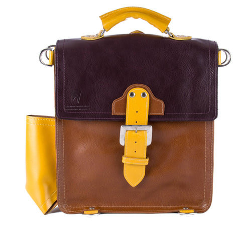 The Hawley in Aubergine/Brown with Mango/Grey Accents