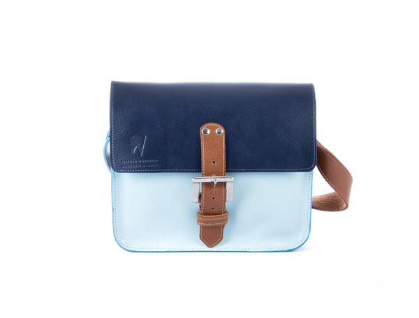 The Chalk Farm in Navy/Baby Blue with Tan Accents