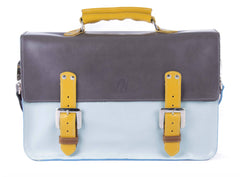 The Inverness in Grey/Baby Blue with Mango/Tan Accents